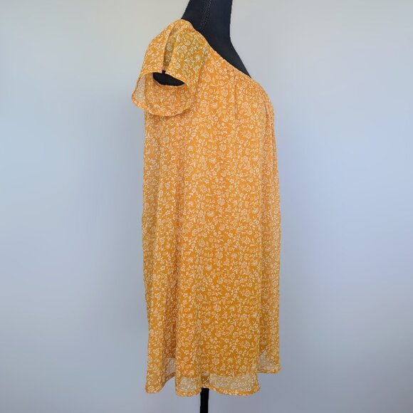 Forever 21 | Size Small Mustard Floral Mini Scoop Dress Liner - Picture 3 of 4